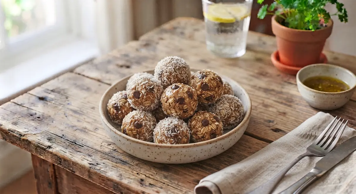No Bake Oat Energy Balls Snack